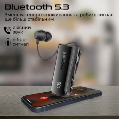 Наушники Promate Monoflix-bt Black (monoflix-bt.black)