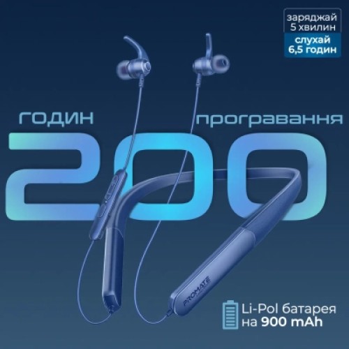 Наушники Promate Leap-200H Blue (leap-200h.blue)