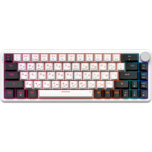 Клавиатура GamePro Asgard Valhalla MK210W Pro 65 RGB Wireless/Bluetooth/USB White (MK210W Pro)