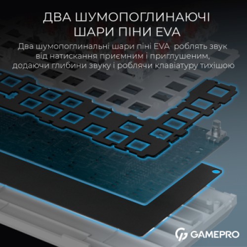 Клавиатура GamePro Asgard Valhalla MK160B Pro 75 RGB Wireless/Bluetooth/USB Black (MK160B Pro)