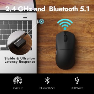 Мишка Lemokey G1 USB-A/USB-C/Wireless 8K Black (G1-A1)