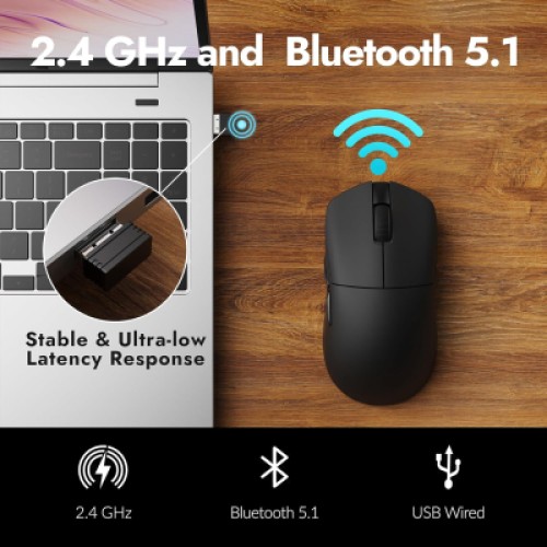 Мышка Lemokey G1 USB-A/USB-C/Wireless 8K Black (G1-A1)