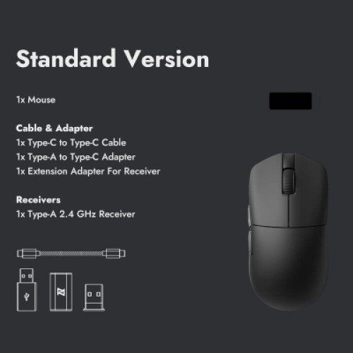 Мышка Lemokey G1 USB-A/USB-C/Wireless 8K Black (G1-A1)