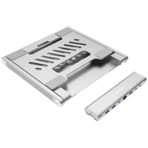 Подставка для ноутбука Canyon Laptop Stand with Detachable Hub OnStand 2 (6-in-1 Hub) (CNS-SDS2)