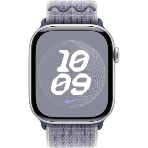 Ремешок для смарт-часов Apple 46mm Grey/Blue Nike Sport Loop (MXU13ZM/A)