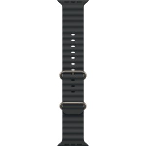 Ремешок для смарт-часов Apple 49mm Black Ocean Band - Natural Titanium Finish (MXTL3ZM/A)