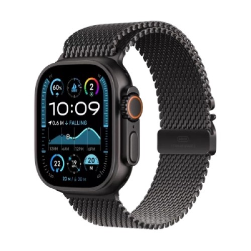 Ремешок для смарт-часов Apple 49mm Black Titanium Milanese Loop - Medium (MXKG3ZM/A)