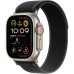 Ремешок для смарт-часов Apple 49mm Black Trail Loop - M/L - Natural Titanium Finish (MXTR3ZM/A)