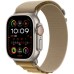 Ремешок для смарт-часов Apple 49mm Tan Alpine Loop - Medium - Natural Titanium Finish (MXN23ZM/A)