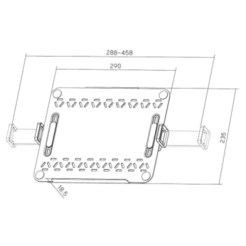 Подставка для ноутбука OfficePro для кронштейнов VESA 75x75, 100x100 (LH340W)