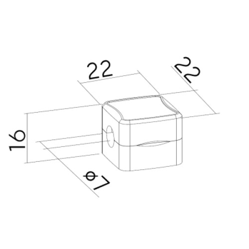 Держатель для кабеля OfficePro CM002B, magnetic clasp, 6шт=1пак, back (CM002B)