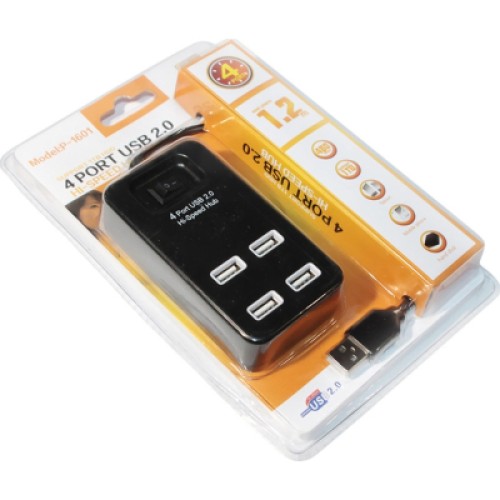 Концентратор Voltronic USB 2.0 to 4xUSB black (YT-HWS4-B)