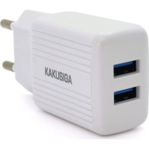 Зарядное устройство KAKUSIGA 2xUSB 2.4A 12W white (KSC-368 DILANG)