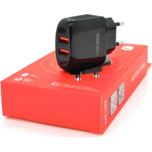 Зарядное устройство KAKUSIGA 2xUSB 12W black (KSC-674-QISHENG-B)