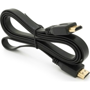 Кабель мультимедийный HDMI M to HDMI M 1.5m V1.4 black Merlion (YT-HDMI(M)/(M)SLIM-1.5m/04460)