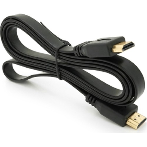 Кабель мультимедийный HDMI M to HDMI M 1.5m V1.4 black Merlion (YT-HDMI(M)/(M)SLIM-1.5m/04460)