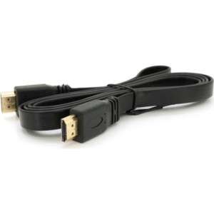 Кабель мультимедийный HDMI M to HDMI M 1.5m V1.4 black Merlion (YT-HDMI(M)/(M)SLIM-1.5m/04460)
