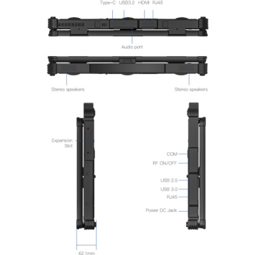Ноутбук Vinga Scout X14A (X14A-123516512BWP)