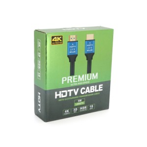 Кабель мультимедийный HDMI M to HDMI M 5.0m V2.0 4Kx2K black Merlion (YT-HDMI(M)/(M)4KV2.0-5.0m/19119)