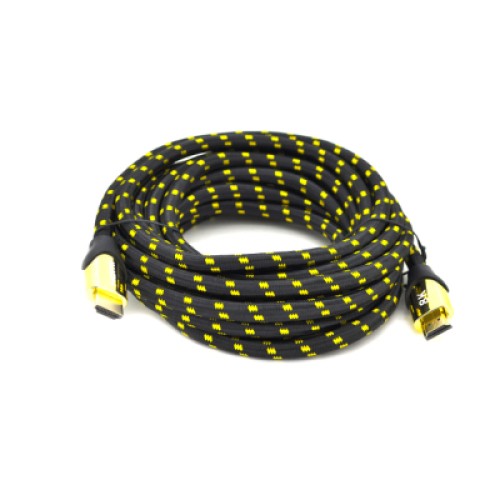 Кабель мультимедийный HDMI M to HDMI M 5.0m V2.1 8K60Hz 4K120Hz black/gold Ritar (YT-HDMI(M)/(M)V2.1-5.0m/19950)