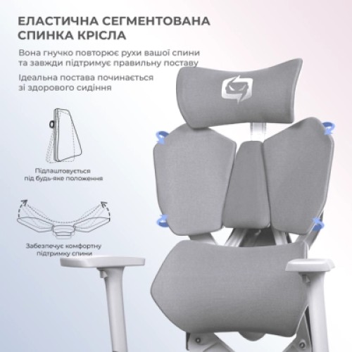 Кресло игровое Sihoo Xallking X5C Mesh Grey (X5FC-N101)