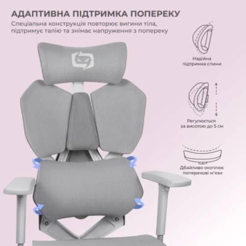Кресло игровое Sihoo Xallking X5C Mesh Grey (X5FC-N101)