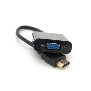 Переходник HDMI M to VGA F 0.1m 4K/2K black Voltronic (YT-C-HDMI(M)/VGA(F)-B)