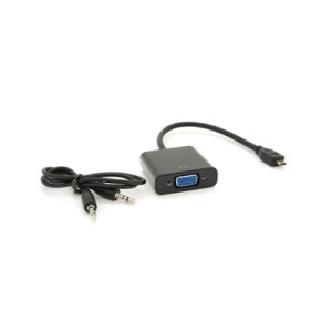 Переходник micro HDMI M to VGA F + Audio 0.3m 4K/2K black Voltronic (YT-C-mHDMI(M)/VGA(F)+AUX)