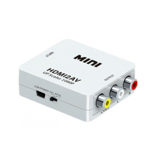 Переходник HDMI F to 3xRCA F AV 720P/1080P white Voltronic (YT-CM-HDMI/AV-W)