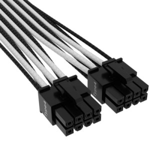 Кабель питания video power 12+4pin PCIe Gen 5 12VHPWR 600W black/white Corsair (CP-8920333)