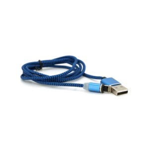 Дата кабель USB 2.0 to Lightning 1.0m 2A magnetic nylon blue Ninja (YT-NAMC-L/B/04352)
