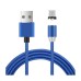 Дата кабель USB 2.0 to Lightning 1.0m 2A magnetic nylon blue Ninja (YT-NAMC-L/B/04352)