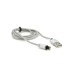 Дата кабель USB 2.0 to Lightning 1.0m 2A magnetic nylon silver Ninja (YT-NAMC-L/S/13109)