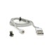 Дата кабель USB 2.0 to Lightning 1.0m 2A magnetic nylon silver Ninja (YT-NAMC-L/S/13109)