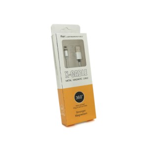 Дата кабель USB 2.0 to Lightning 1.0m 2A magnetic nylon silver Ninja (YT-NAMC-L/S/13109)