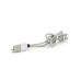 Дата кабель USB 2.0 to Lightning 1.0m 2A magnetic nylon silver Pipo (18168)