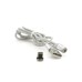 Дата кабель USB 2.0 to Lightning 1.0m 2A magnetic nylon silver Pipo (18168)