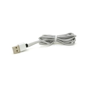 Дата кабель USB 2.0 to Lightning 2.0m 2A magnetic nylon silver Pipo (18169)