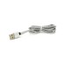 Дата кабель USB 2.0 to Lightning 2.0m 2A magnetic nylon silver Pipo (18169)