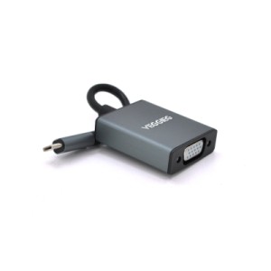 Переходник USB-C M to VGA F 0.1m black VEGGIEG (TV-S/B/19906)