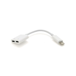 Переходник Lightning M to 2xLightning F 0.05m white Voltronic (J008/2L)