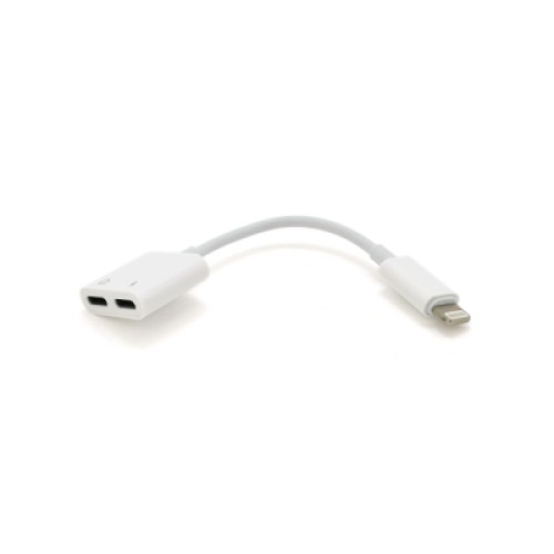 Переходник Lightning M to 2xLightning F 0.05m white Voltronic (J008/2L)