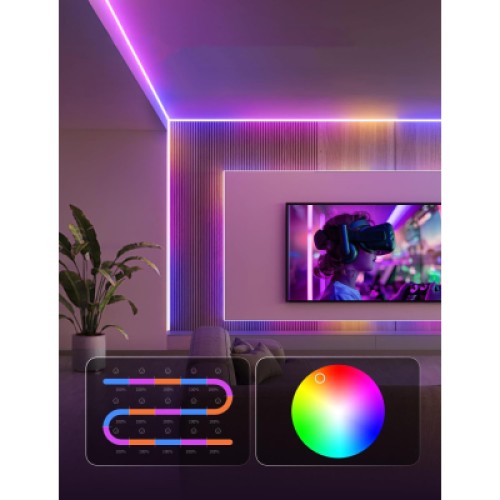 Светодиодная лента Govee H61E5 COB Strip Light Pro 3m RGBIC+W WI-FI/Bluetooth white (H61E53D1)