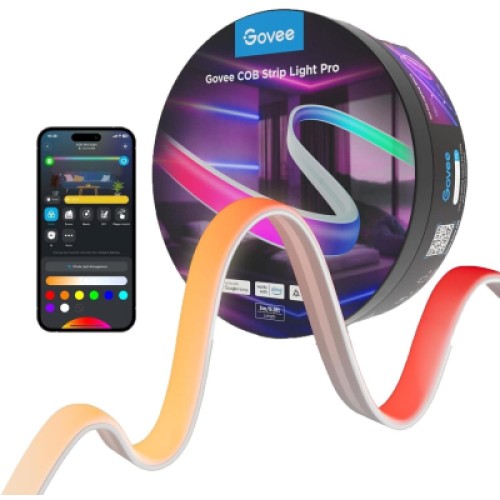 Светодиодная лента Govee H61E5 COB Strip Light Pro 3m RGBIC+W WI-FI/Bluetooth white (H61E53D1)