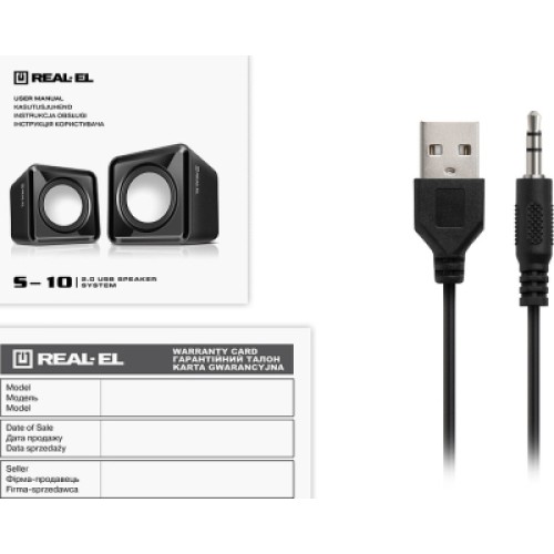 Акустическая система REAL-EL S-10 USB Black (EL121100020)