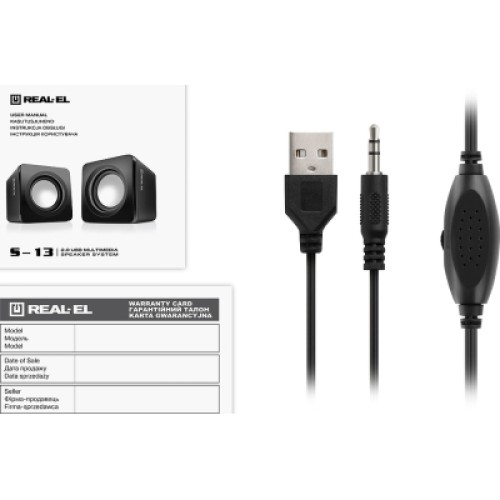 Акустическая система REAL-EL S-13 USB Black (EL121100021)