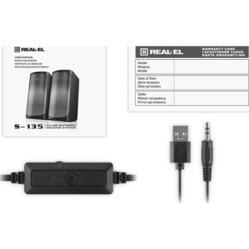 Акустическая система REAL-EL S-135 USB Black (EL121100019)