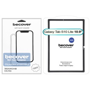Стекло защитное BeCover 10D Samsung Galaxy Tab S10 Lite SM-X400/406 10.9" Black (713817)