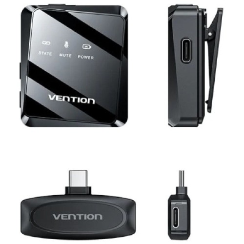 Микрофон Vention USB-C 2-Pack Wireless Lavalier Black (NCBB0)