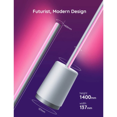 Торшер Govee H6072 Lyra, 1500Lm, RGBICWW, WI-FI/Bluetooth, white (H6072382) Торшер Govee H6072 Lyra, 1500Lm, RGBICWW, WI-FI/Bluetooth, white (H6072382)